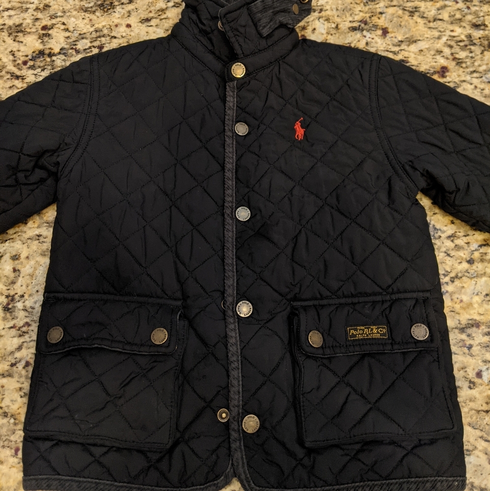 Equestrian Quilted Blue Jacket Polo Ralph Lauren